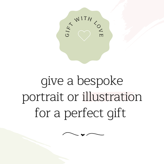 ink and abode gift voucher for bespoke pet portrait and custom home and wedding venue illustrations