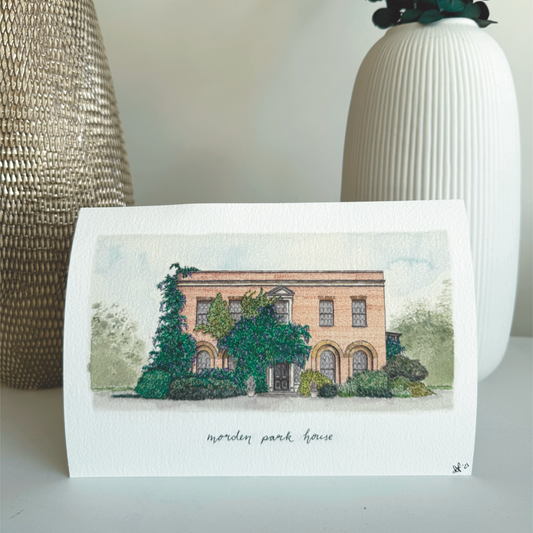 morden park house handpainted illustration print
