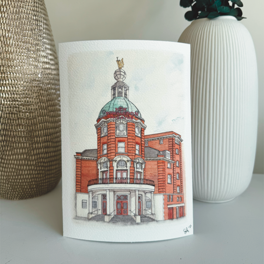 new Wimbledon theatre fine art print hand painted London theatre illustration