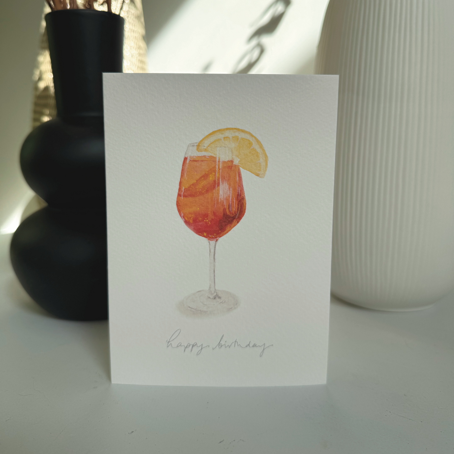 Aperol Spritz Happy Birthday A6 greeting card