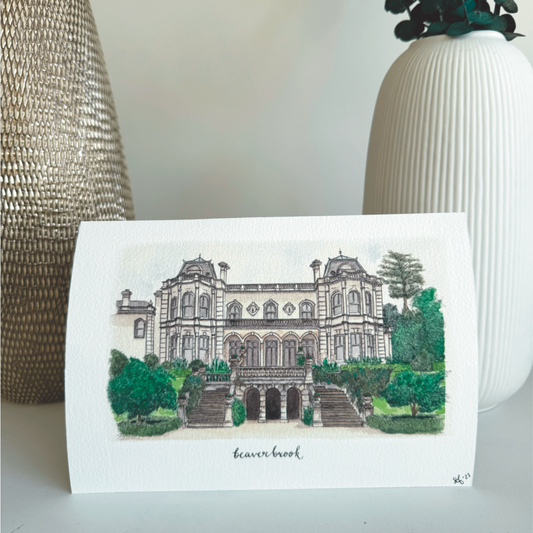 Beaverbrook fine art print - hand painted illustration of Surrey estate