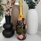custom painted bottle with personalised hand painted design wedding 