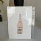 Chicken Wine Watercolour Illustration A6 art print