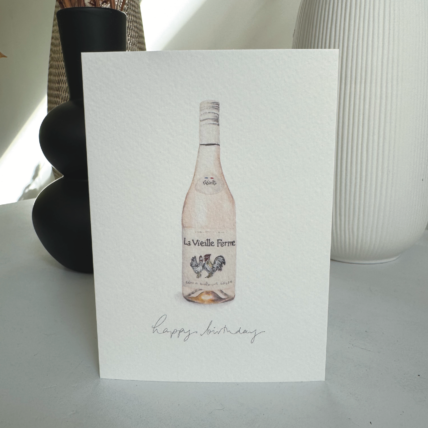 Chicken Wine A6 greeting card