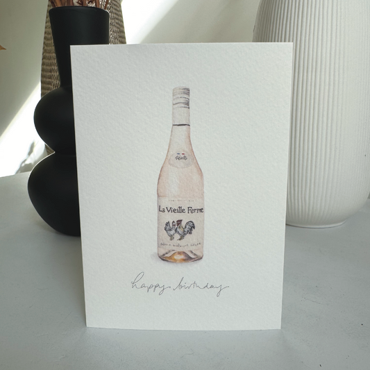 Chicken Wine A6 greeting card