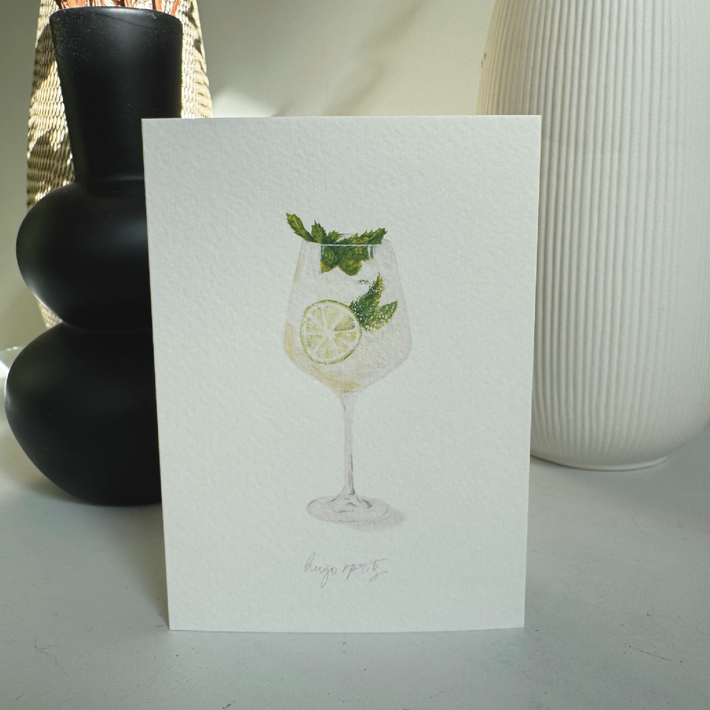 Hugo Spritz Watercolour Illustration A6 art print