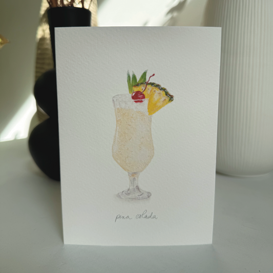 Pina Colada A6 greeting card